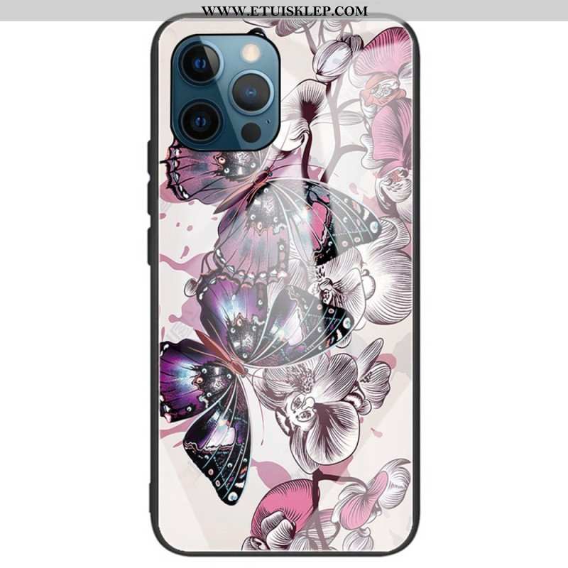 Etui do iPhone 14 Pro Max Motyle Ze Szkła Hartowanego